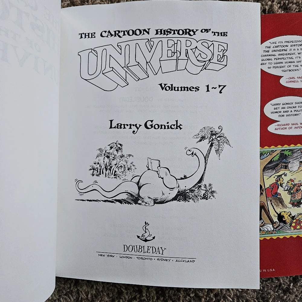 THE CARTOON HISTORY OF THE UNIVERSE & UNIVERSE II Book Set by Larry Gonick